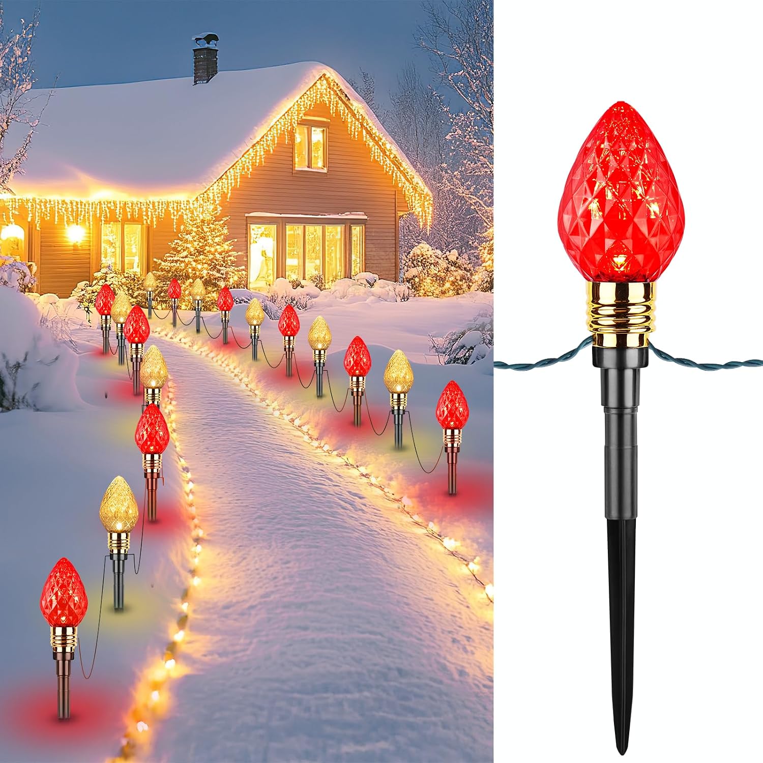 Lighting - أضواء مسار عيد الميلاد الخارجية، عبوة