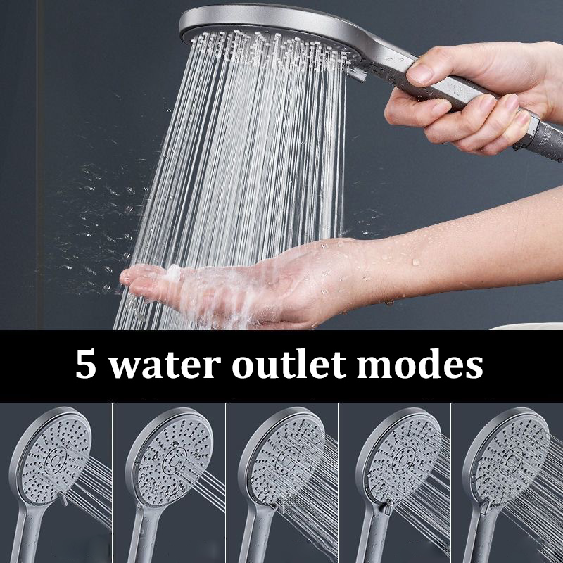 رأس دش أسود بخمسة أوضاع، قابل  - مراجعة High Pressure Shower Head Handheld وسعره