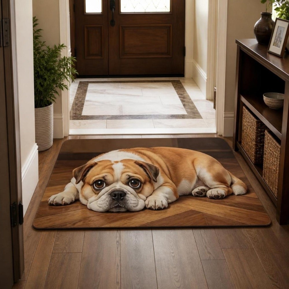 سجادة مدخل ممتعة بنقشة كلب مان - مراجعة Quick Dry Diatomite Bath Mat وسعره