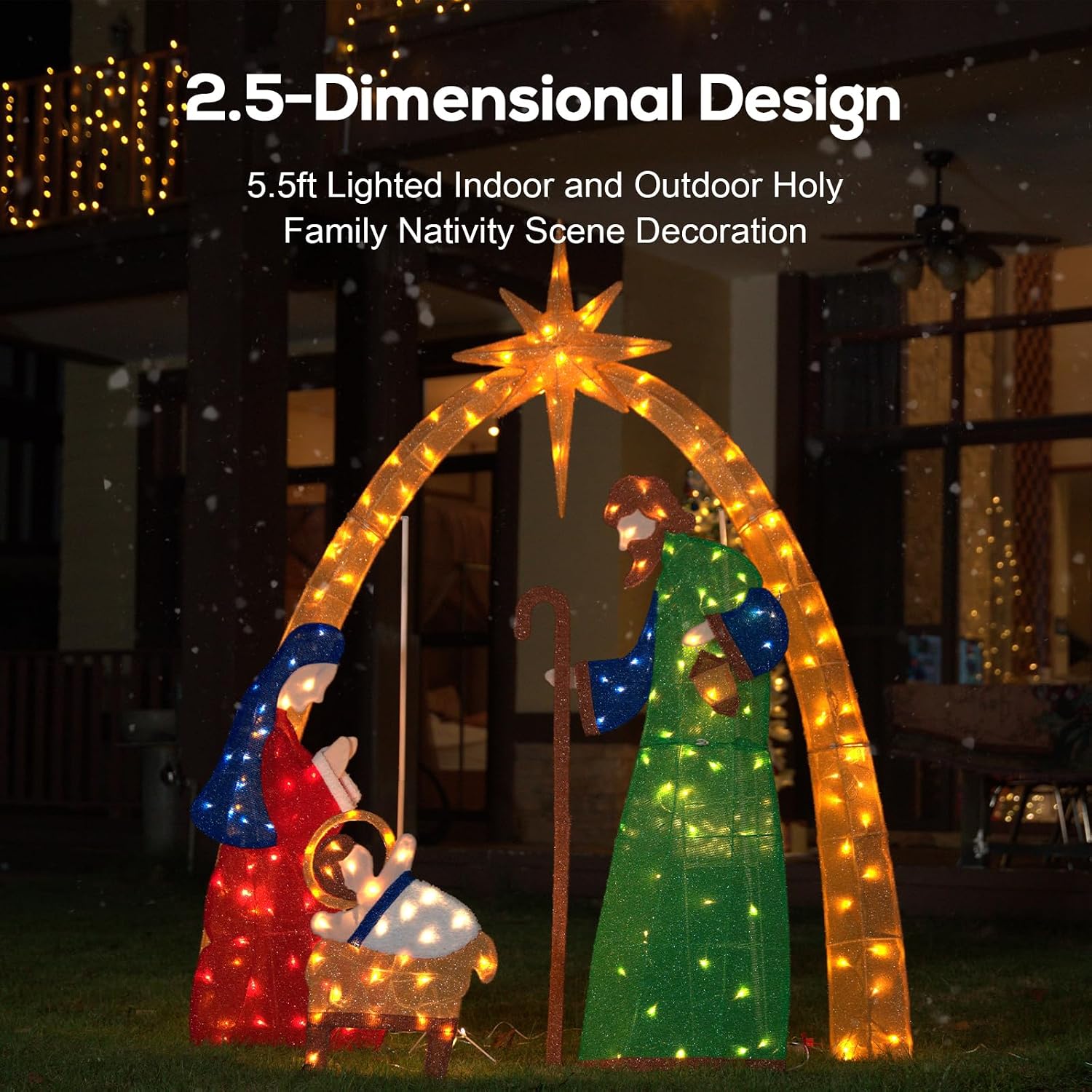 مشهد الميلاد المضيء لعيد الميل - مراجعة Lighting وسعره