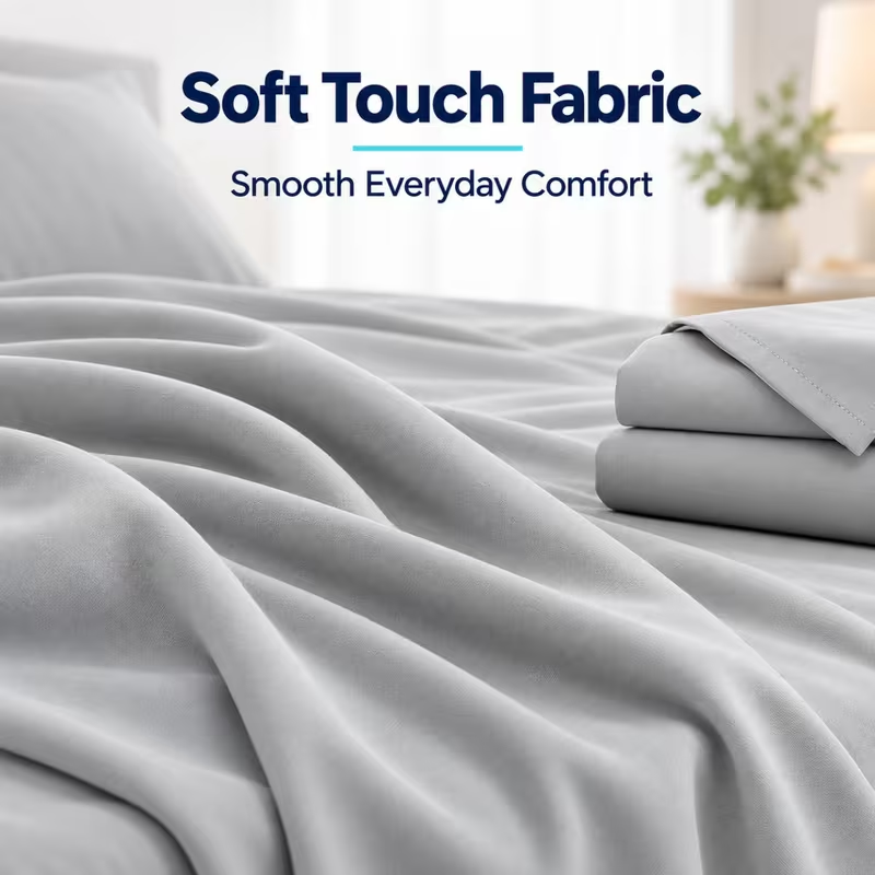طقم ملاءات سرير مكون من 3/4 قط - مراجعة Fitted Bed Sheets Deep Pocket وسعره