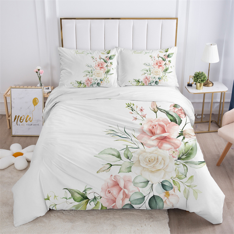 ريفي زهرة بيضاء طقم سرير ستوكا - مراجعة Aesthetic Floral Duvet Cover وسعره