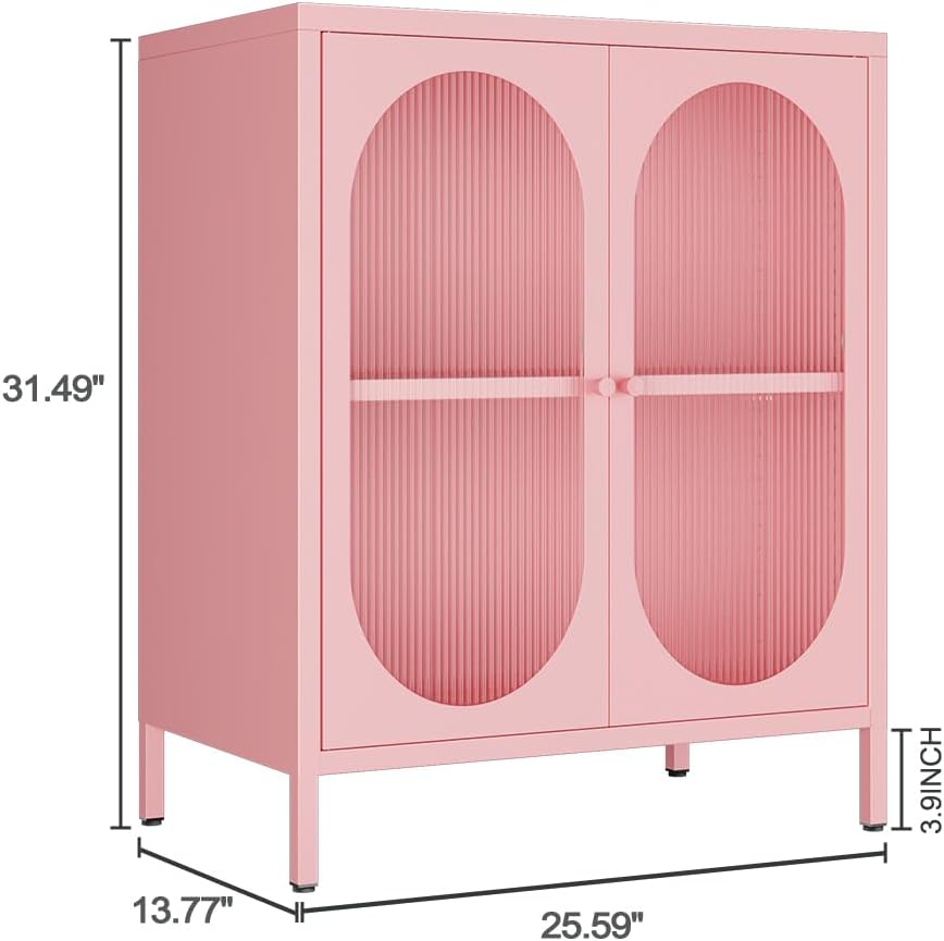 خزانة جانبية صغيرة ببابين شفاف - مراجعة Storage & Organization وسعره
