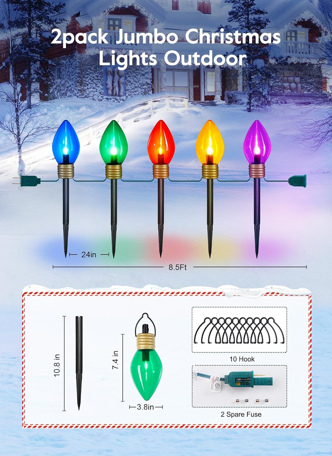 أضواء مسار عيد الميلاد الخارجي - مراجعة Lighting وسعره