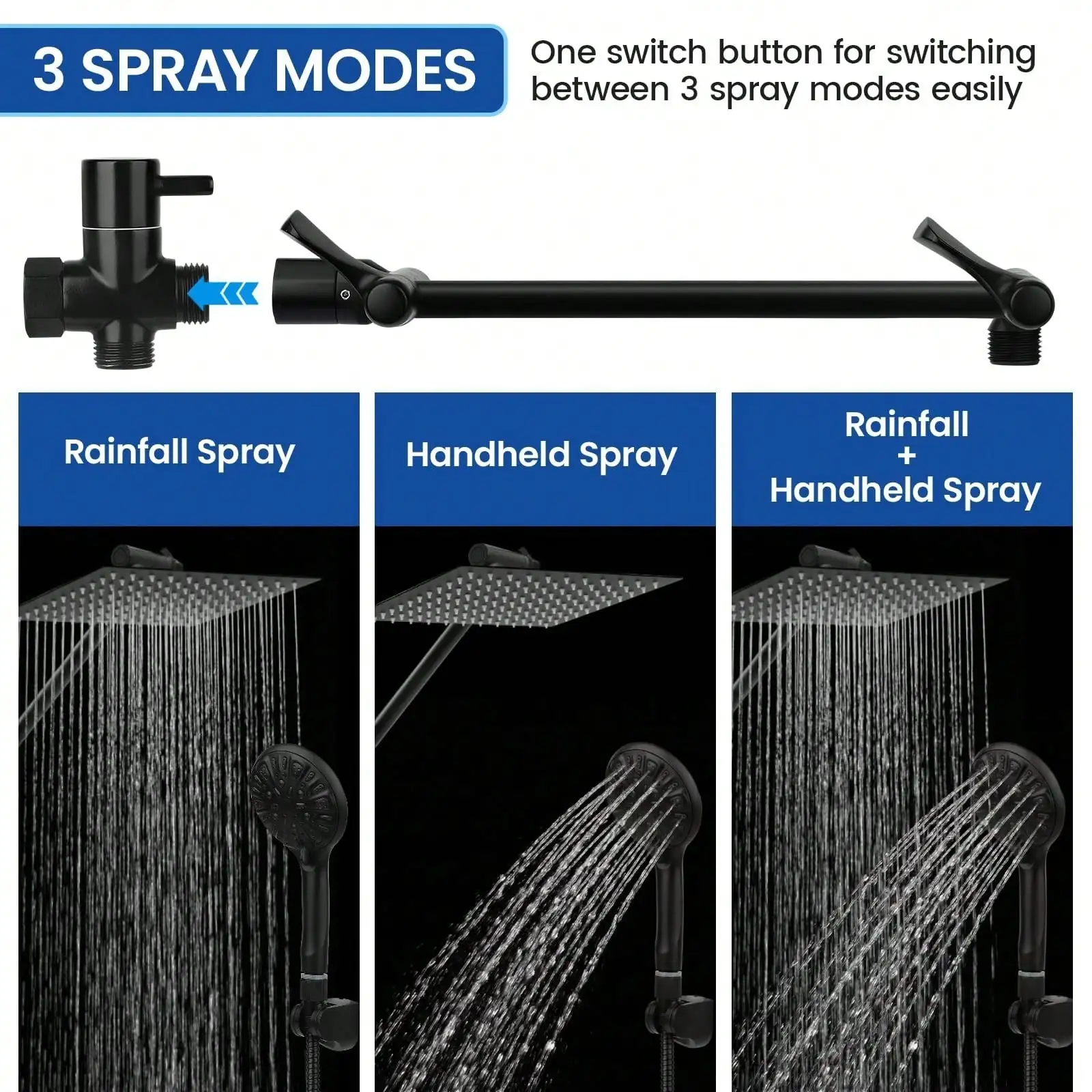 رأس دش مزدوج مع رأس دش يدوي، ن - مراجعة High Pressure Shower Head Handheld وسعره