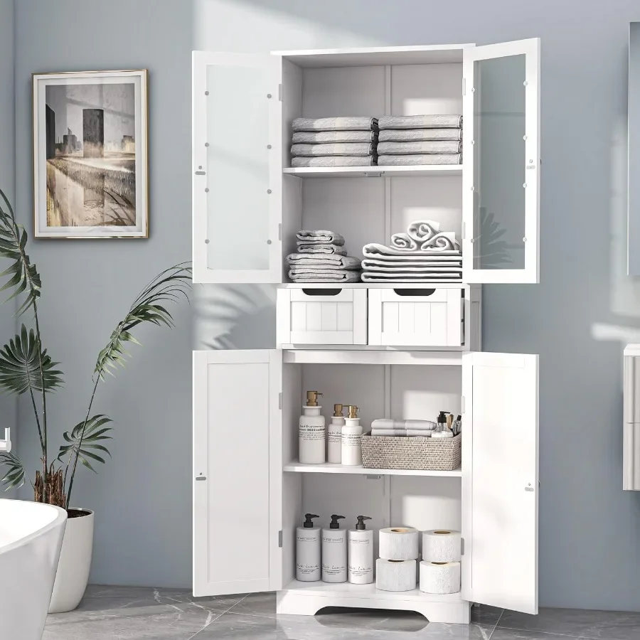 خزانة تخزين للحمام، بارتفاع 67 - مراجعة Storage & Organization وسعره