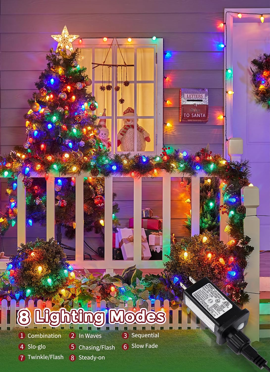 مجموعة أضواء عيد الميلاد الخار - مراجعة Lighting وسعره
