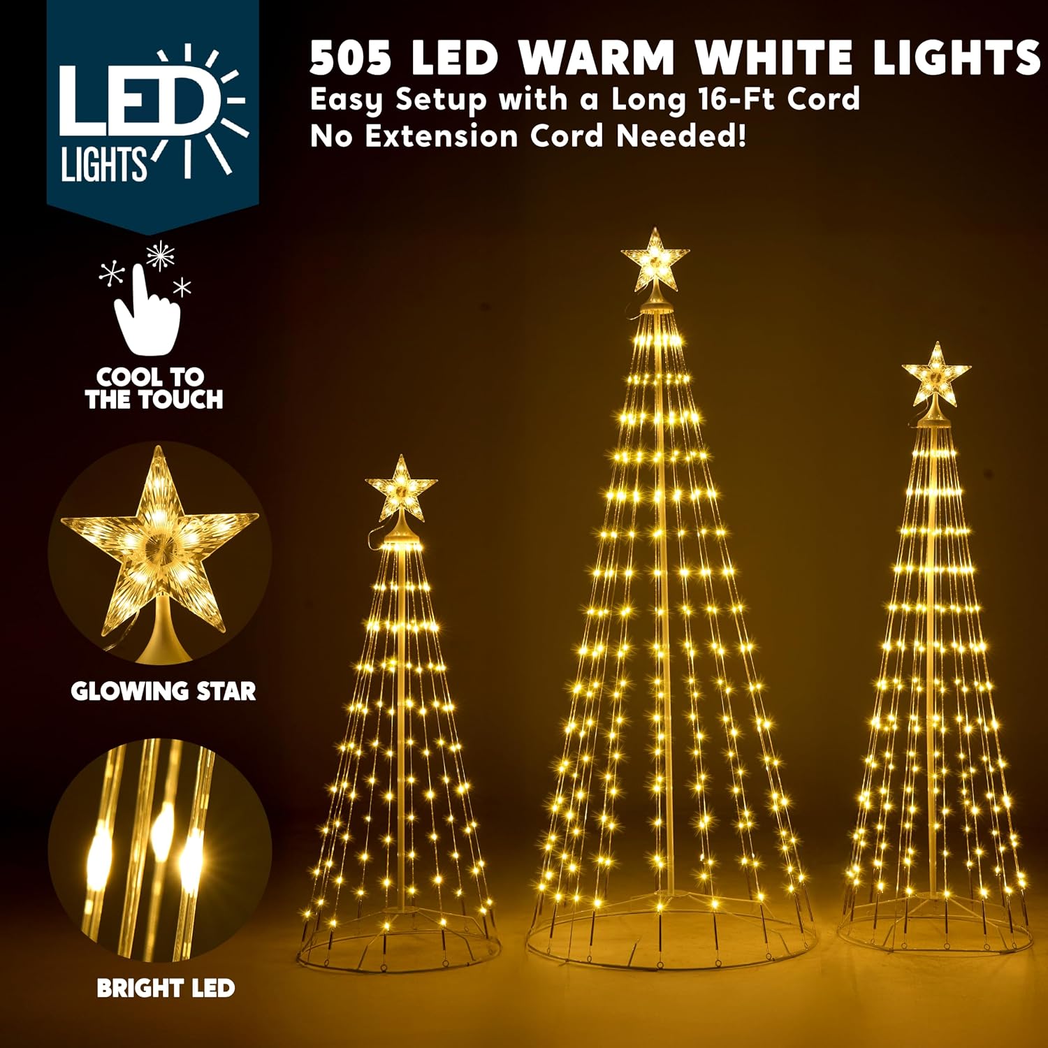 مجموعة من 3 أشجار عيد الميلاد  - مراجعة Lighting وسعره
