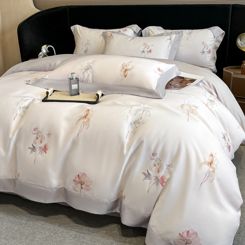 طقم أغطية سرير مطبوع بالزهور ف - مراجعة Aesthetic Floral Duvet Cover وسعره