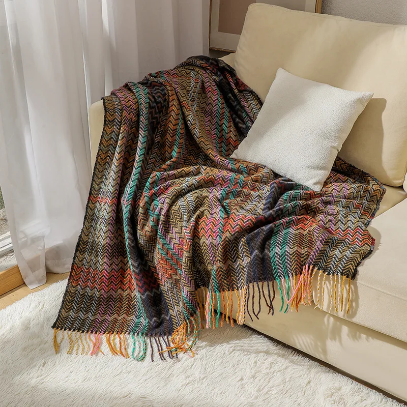 بطانية بوهو مموجة مع شراشيب، غ - مراجعة Boho Throw Blanket Fringe وسعره
